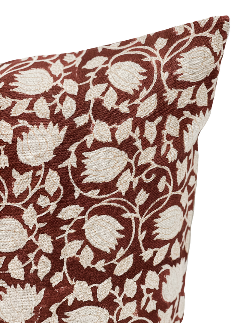 ALINA IN BURGUNGY PILLOW COVER - Krinto.com