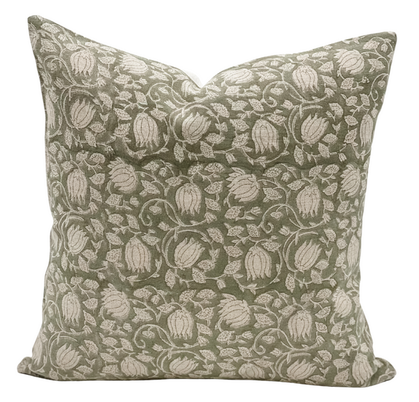 ALINA IN SAGE GREEN PILLOW COVER - Krinto.com