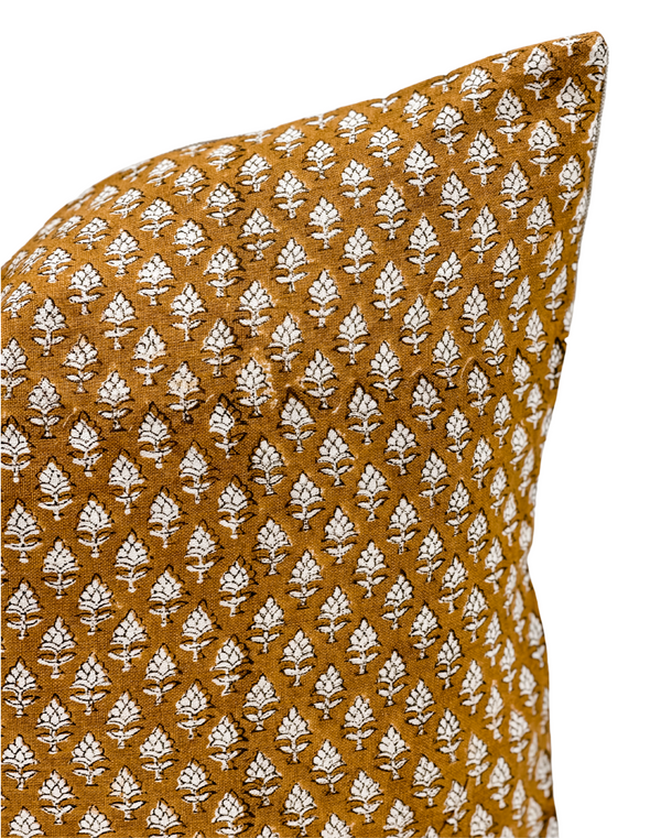 VIRGINIA IN GOLDEN SAFFRON PILLOW COVER - Krinto.com