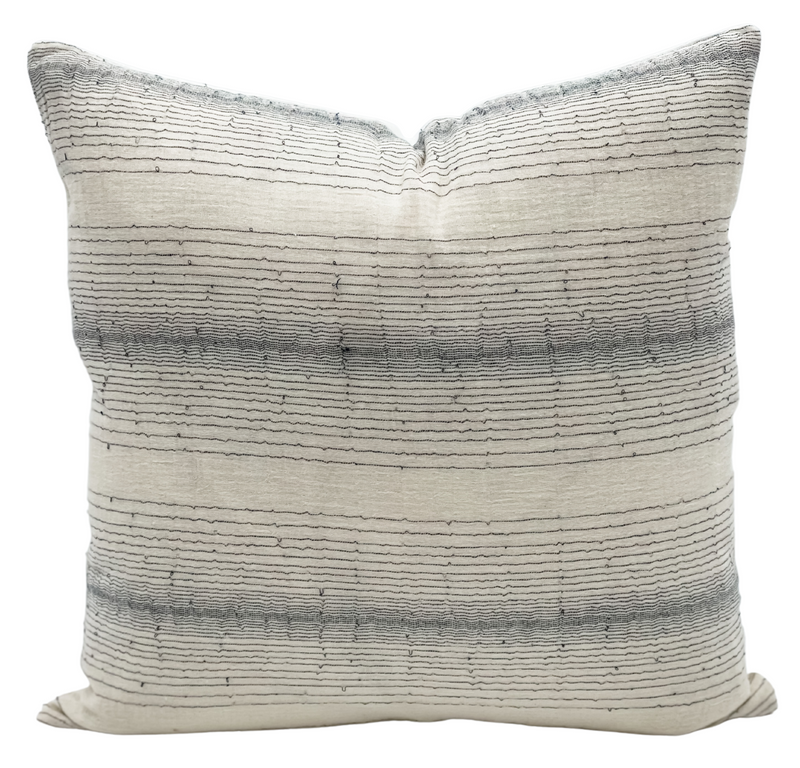 Tara With Gradient Blue Stripes Pillow Cover - Krinto.com