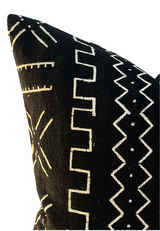 Mudcloth Black with White pattern Pillow Cover - Krinto.com