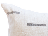 Grey Lines on White Mudcloth Pillow Cover - Krinto.com