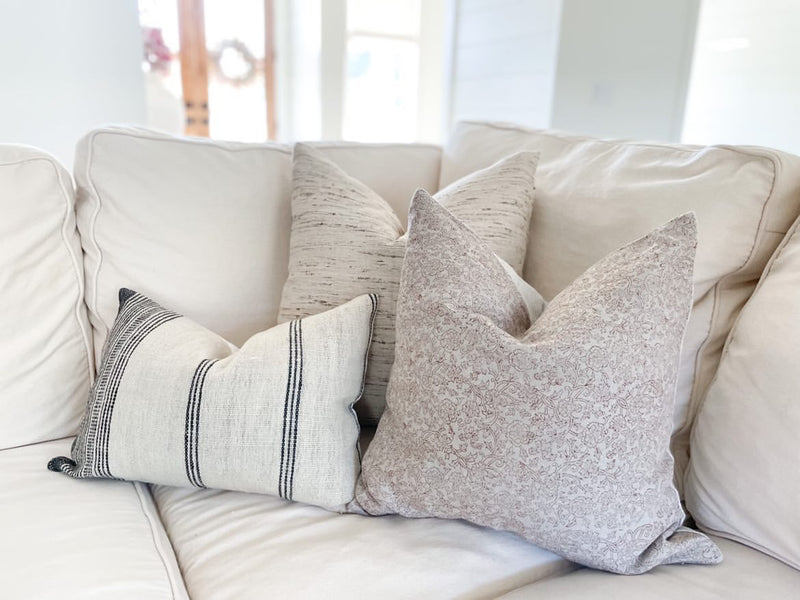 RUSTIC SOLIDS IN NATURAL CREAM BEIGE PILLOW COVER - Krinto.com