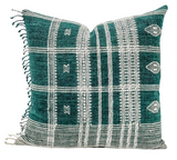 TEAL VINTAGE INDIAN WOOL PILLOW COVER - Krinto.com