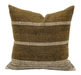 UMBER BROWN VINTAGE INDIAN WOOL PILLOW COVER - Krinto.com